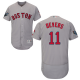 Boston Red Sox #11 Rafael Devers Grey Flexbase Collection 2018 World Series Stitched MLB Jersey