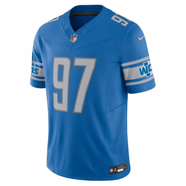 Men's Detroit Lions Aidan Hutchinson Nike Blue Vapor F.U.S.E. Limited Jersey