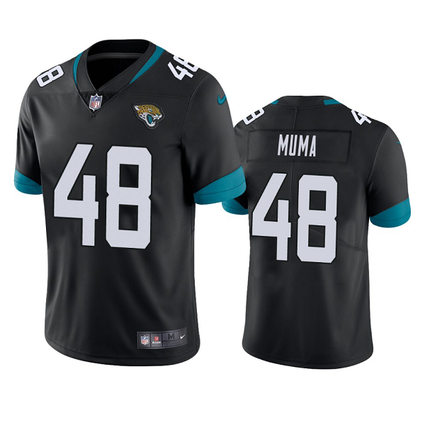 Men's Nike NFL Jacksonville Jaguars Chad Muma #48 Black Vapor Limited Jersey