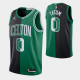 Men's Boston Celtics Jayson Tatum #0 Black Green Split Edition Big Scorer NBA Jersey