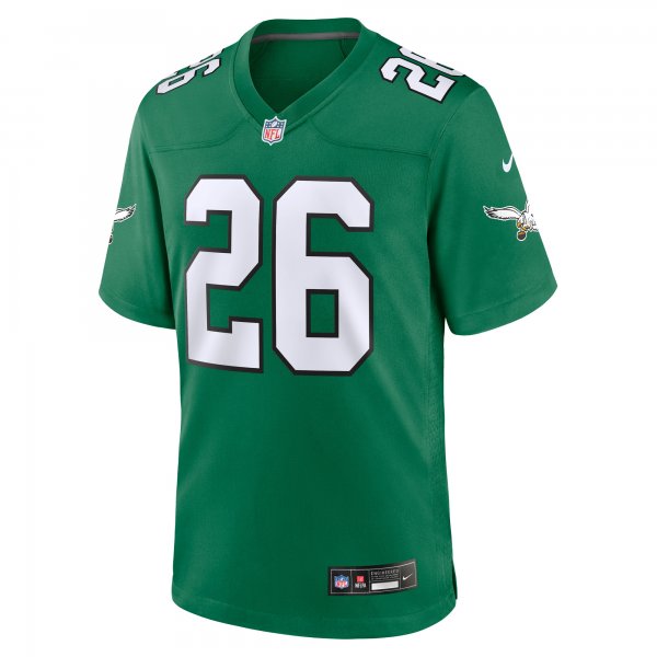 Men's Philadelphia Eagles Saquon Barkley Nike  Kelly Green Alternate Game Jersey