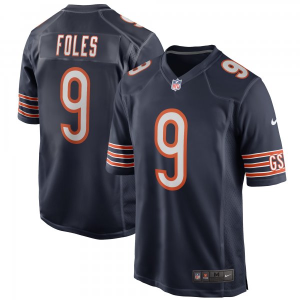 Men's Chicago Bears Nick Foles Nike Navy Game Player Jersey