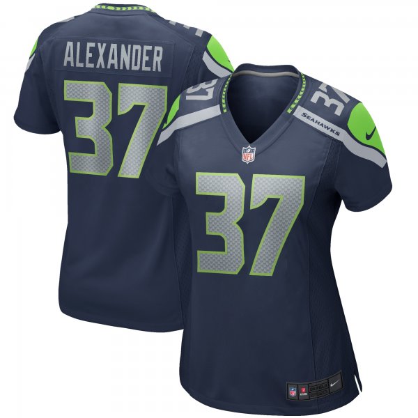 Women's Seattle Seahawks Shaun Alexander Nike College Navy Game Retired Player Jersey