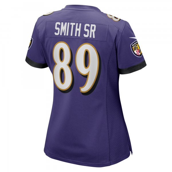 Women's Baltimore Ravens Steve Smith Sr. Nike Purple Retired Player Game Jersey