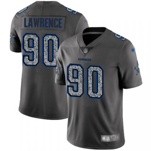 Dallas Cowboys #90 Demarcus Lawrence Gray Static Men's Stitched NFL Vapor Untouchable Limited Jersey