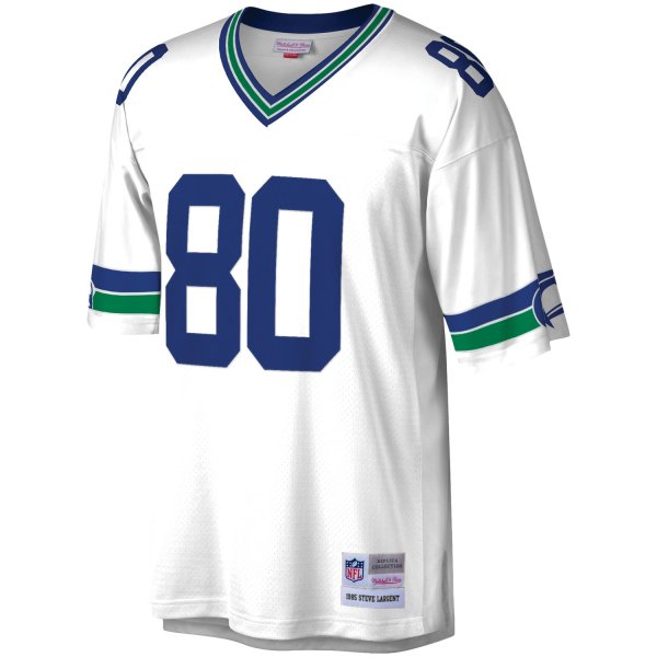 Men's Seattle Seahawks Steve Largent Mitchell & Ness White Legacy Replica Jersey