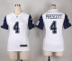 Nike Dallas Cowboys #4 Dak Prescott White Women's Stitched NFL Elite Rush Jersey