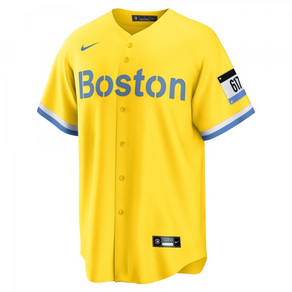 Men's Boston Red Sox David Ortiz Nike Gold Retired Player City Connect Replica Jersey