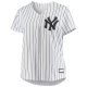 Women's New York Yankees Derek Jeter White Plus Size Replica Player Jersey