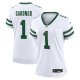 Women's New York Jets #1 Ahmad Sauce Gardner Nike Legacy White Limited Player Jersey