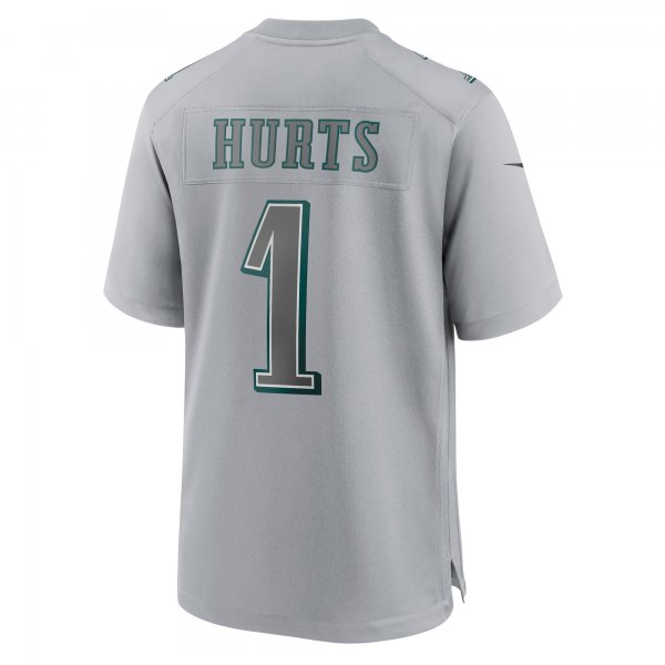 Men's Philadelphia Eagles Jalen Hurts Nike Gray Super Bowl LVII Patch Atmosphere Fashion Game Jersey