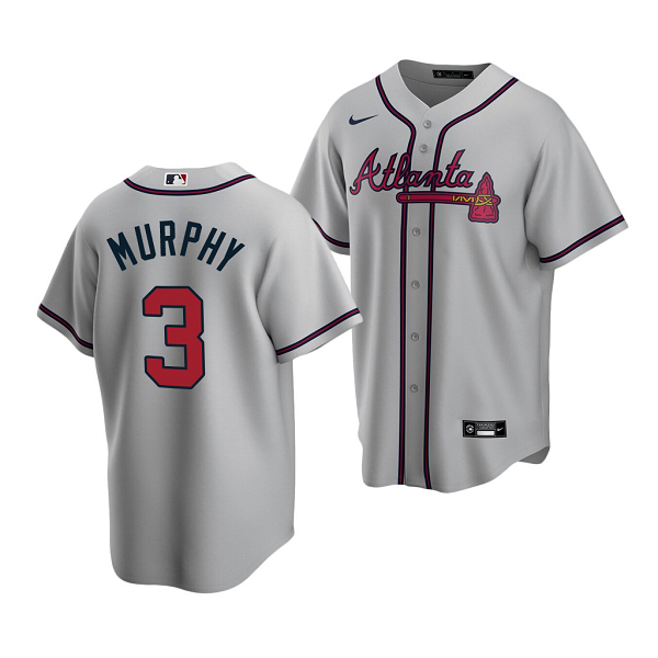 Men's Atlanta Braves #3 Owen Murphy 2022 MLB Draft Jersey Gray Road