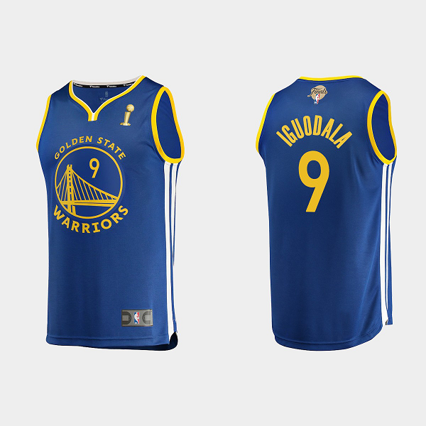 2021-2022 NBA Finals Champions Men's Golden State Warriors Andre Iguodala #9 Royal Replica Icon Royal Jersey