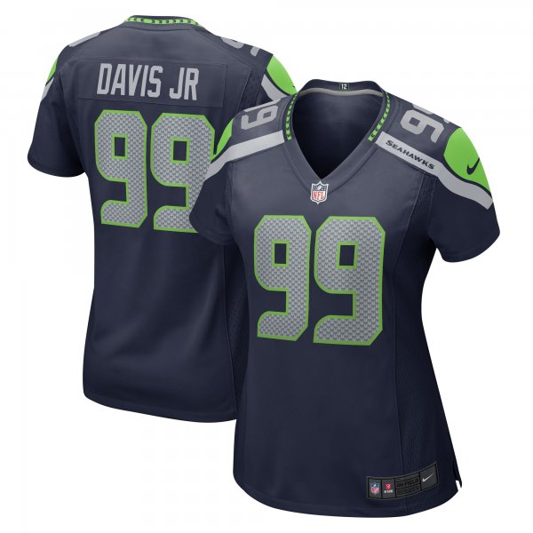 Women's Seattle Seahawks Carl Davis Jr. Nike  Navy  Game Jersey