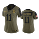 Women's Pittsburgh Steelers Chase Claypool Olive 2021 Salute To Service Limited NFL Jersey