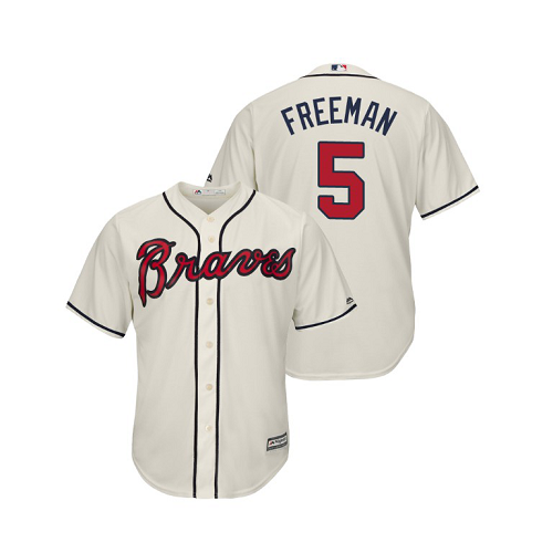 Men's Atlanta Braves Freddie Freeman Majestic Alternate 2019 Cool Base MLB Jersey