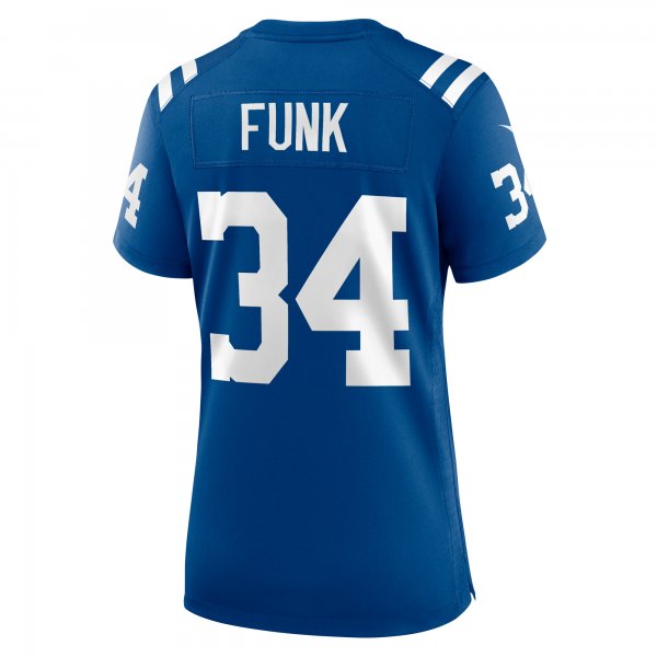 Women's Indianapolis Colts Jake Funk Nike  Royal Team Game Jersey