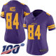 Women's Minnesota Vikings #84 Randy Moss PurpleStitched NFL Limited Rush 100th Season Jersey