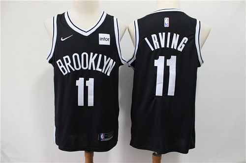 Men's Nike Brooklyn Nets #11 Kyrie Irving Black 2019/20 Swingman Icon Edition NBA Jersey