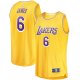 Men's Los Angeles Lakers LeBron James Fanatics Gold #6 Fast Break Replica Player Jersey - Icon Edition