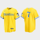 Men's Boston Red Sox #7 Dom DiMaggio Gold Light Blue 2021 MLB City Connect Cool Base Jersey