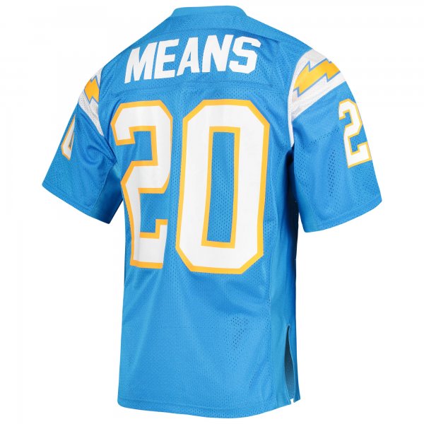 Men's Los Angeles Chargers 1994 Natrone Means Mitchell & Ness Powder Blue Throwback Retired Player Jersey