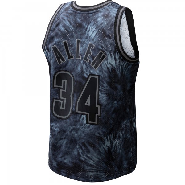 Men's Milwaukee Bucks Ray Allen Mitchell & Ness Black Hardwood Classics 1996/97 Tie-Dye Swingman Jersey