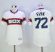 Chicago White sox #72 Carlton Fisk White Flexbase Collection Alternate Home Stitched MLB Jersey