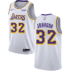 Men's Nike Los Angeles Lakers #32 Magic Johnson White Swingman NBA Jersey