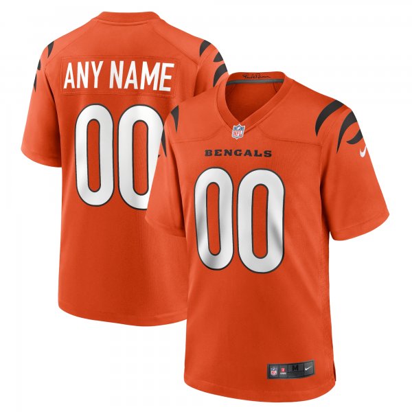 Men's Cincinnati Bengals Nike Orange Alternate Game Custom Jersey