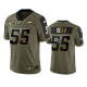 Los Angeles Chargers Junior Seau Olive Gold 2021 Salute To Service Men's Limited NFL Jersey