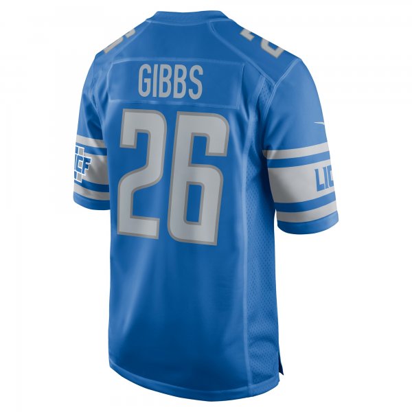 Men's Detroit Lions Jahmyr Gibbs Nike Blue 2023 NFL Draft First Round Pick Game Jersey