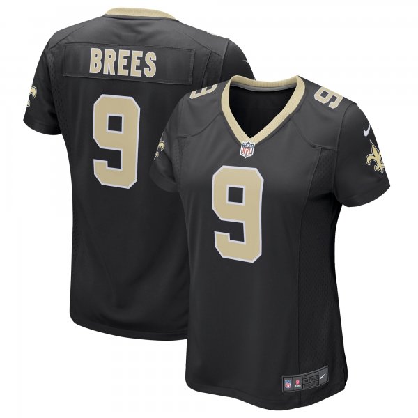 Women's New Orleans Saints Drew Brees Nike Black Game Player Jersey