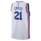 Unisex Philadelphia 76ers Joel Embiid Nike White Swingman Jersey - Association Edition