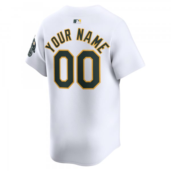 Youth Oakland Athletics Nike White Home Limited Custom Jersey