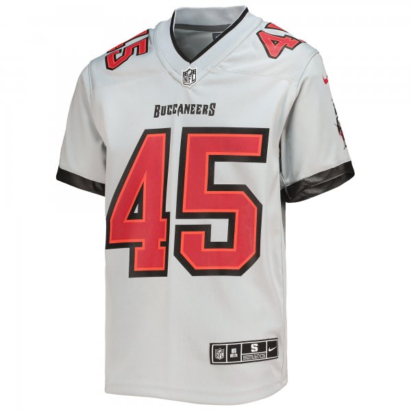 Youth Tampa Bay Buccaneers Devin White Nike Gray Inverted Team Game Jersey