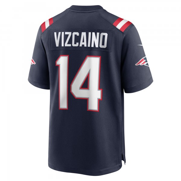 Men's New England Patriots Tristan Vizcaino Nike Navy Home Game Player Jersey