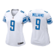 Women's Detroit Lions Jameson Williams #9 White 2022 NFL Draft Limited Jersey