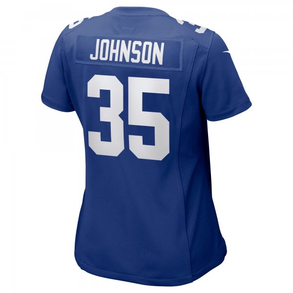 Women's New York Giants Leonard Johnson Nike Royal Game Player Jersey