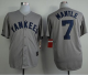 Mitchell And Ness 75TH New York Yankees #7 Mickey Mantle Grey Throwback Stitched MLB Jersey