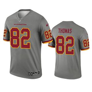 Men's Washington Football Team #82 Logan Thomas Steel 2021 Inverted Legend Jersey