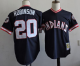 Mitchell And Ness Cleveland Indians #20 Eddie Robinson Navy Blue Throwback Stitched MLB Jersey