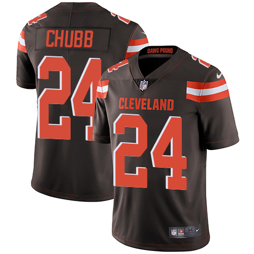 Nike Cleveland Browns #24 Nick Chubb Brown Team Color Men's Stitched NFL Vapor Untouchable Limited Jersey