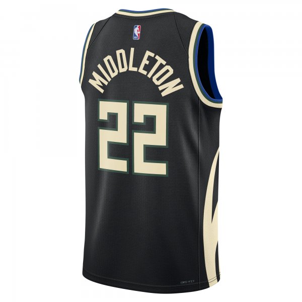 Unisex Milwaukee Bucks Khris Middleton Jordan Brand Black Swingman Jersey - Statement Edition