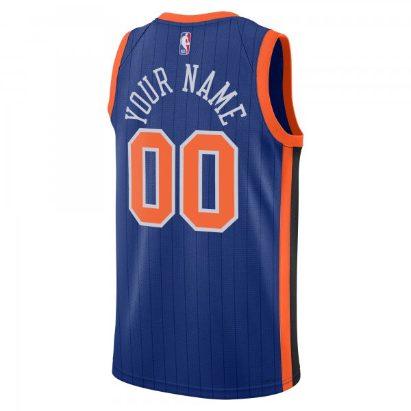 Unisex New York Knicks  Nike Blue 2023/24 Custom Swingman Jersey - City Edition