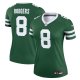 Women's New York Jets #8 Aaron Rodgers Nike Legacy Green Legend Jersey