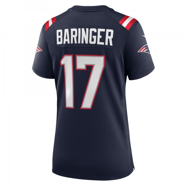 Women's New England Patriots Bryce Baringer Nike  Navy Team Game Jersey