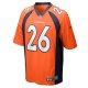 Men's Denver Broncos Devon Key Nike  Orange Team Game Jersey