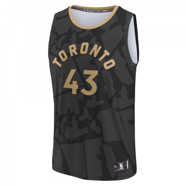 Youth Toronto Raptors Pascal Siakam Fanatics Black Fastbreak Jersey - City Edition