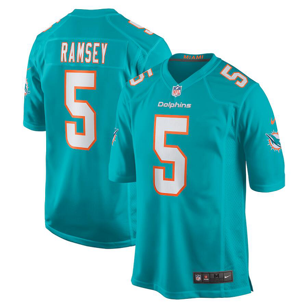 Youth Miami Dolphins #5 Jalen Ramsey Aqua 2020 NFL Draft Vapor Limited Jersey